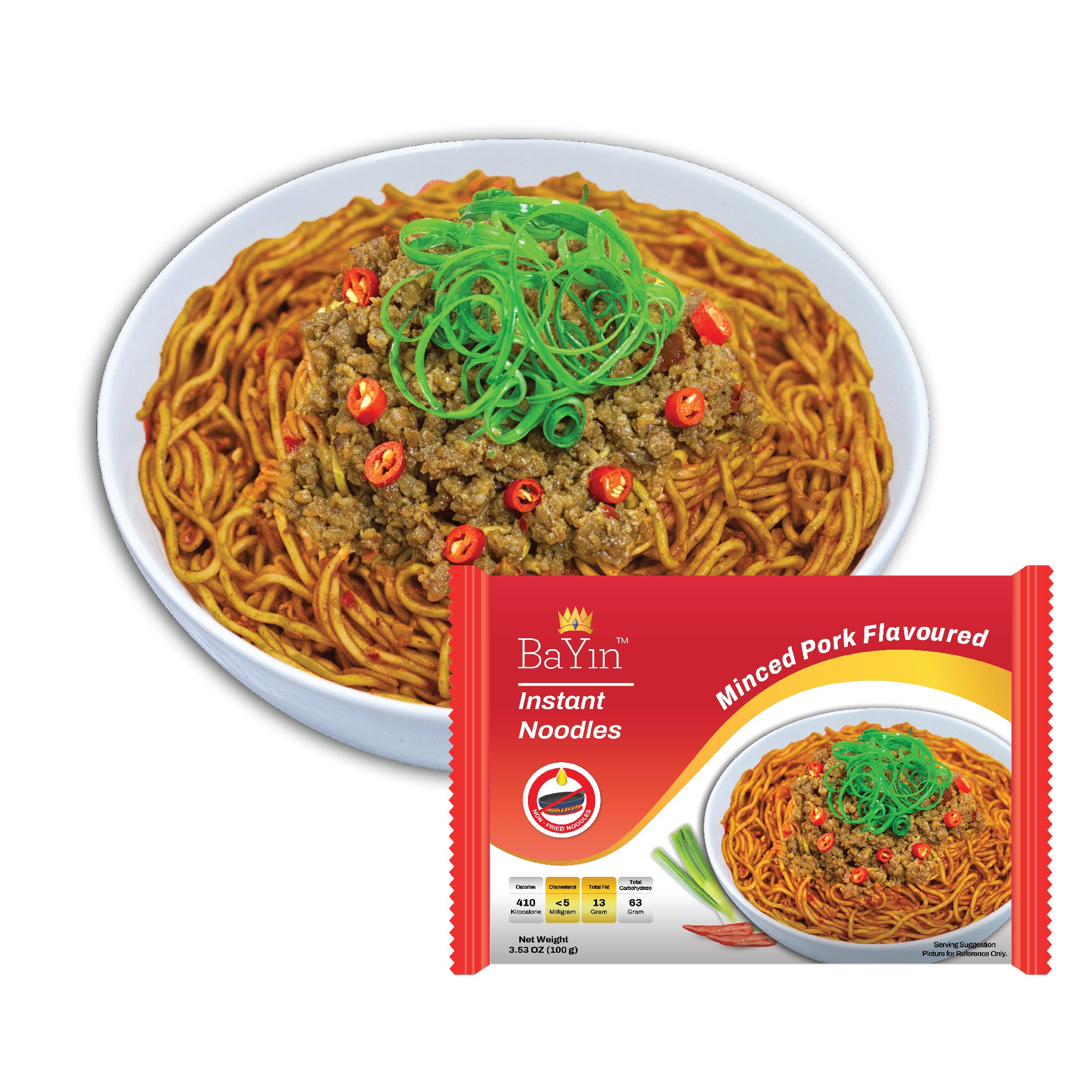 Minced Pork Flavored Instant Noodle (100g) Dry (5 Packs)