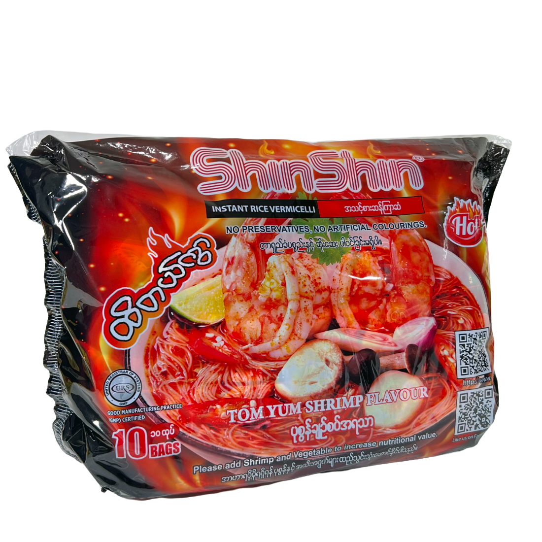 Shin Shin - Tom Yum Flavor Instant Rice Vermicelli Soup (60g) x 10 packs SPICY
